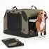 Petsfit Hundetransportbox faltbar, Kofferraum/Rückbank, Größe M, grün