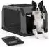 LuxusKollektion Hundetransportbox faltbar, Kofferraum/Rückbank, grau, Größe L