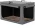 Petsfit Faltbare Hundebox mit Netzfenstern, grau, 91x61x58cm