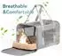 LuxusKollektion Transportbox Katze/Hund Auto, atmungsaktiv, grau, Large+ (48,5x31x31cm)