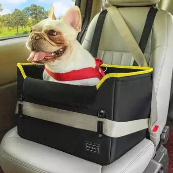 LuxusKollektion Hunde-Autositz 2-in-1 f&uuml;r kleine Hunde, Gr&ouml;&szlig;e S, schwarz