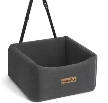 LuxusKollektion Hunde-Autositz Booster, mittlere Hunde bis 15kg, waschbar, grau