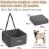 LuxusKollektion Hunde-Autositz Booster, mittlere Hunde bis 15kg, waschbar, grau