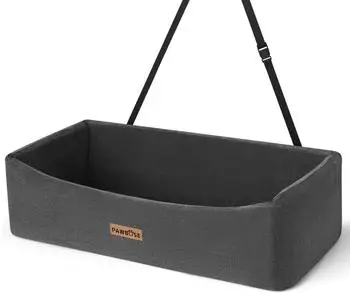 LuxusKollektion Hunde-Autositz extra gro&szlig;, waschbar, bis 45kg, grau