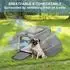 Petsfit Faltbare Transporttasche für Katze & Hund, erweiterbar, grau, L