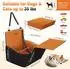 LuxusKollektion Hunde-Autositz erhöht, Memory Foam, bis 16kg, schwarz/braun
