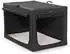 LuxusKollektion Hundebox faltbar, Zimmerkennel mit Netzfenstern & Plüschbett, schwarz, L (90x61x58cm)