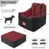LuxusKollektion Hunde-Autositz für kleine/mittlere Hunde, abnehmbar & waschbar, bis 16kg, schwarz/rot