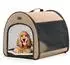 LuxusKollektion Hundebox faltbar, atmungsaktiv, mit Plüschkissen, khaki, Größe M
