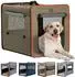 Petsfit Faltbare Hundebox mit Plüschmatte, 79x53,5x66cm, braun (L)