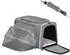 Petsfit Faltbare Transporttasche Katze & Hund, erweiterbar, Oxford, grau, L (48x30x30cm)