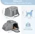Petsfit Faltbare Transporttasche Katze & Hund, erweiterbar, Oxford, grau, L (48x30x30cm)
