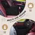 LuxusKollektion Hunde-Autositz wasserdicht, 3 Aufbewahrungstaschen, schwarz