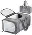 LuxusKollektion Transporttasche für Hunde & Katzen, flugtauglich, grau, Medium (49x23x30,5cm, bis 8kg)