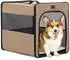 Petsfit Faltbare Hundebox für Zuhause & Auto, Größe M, khaki (61x46x53.5cm)