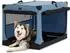 LuxusKollektion Faltbare Hundebox, Stoffbezug, 100x64x63cm, blau