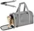 LuxusKollektion Faltbare Transportbox atmungsaktiv, für Hunde & Katzen, grau (groß)