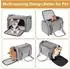 LuxusKollektion Faltbare Transportbox atmungsaktiv, für Hunde & Katzen, grau (groß)