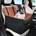 LuxusKollektion Hunde-Autositz Sitzerhöhung Rückbank, waschbar, schwarz/braun