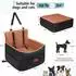 LuxusKollektion Hunde-Autositz Sitzerhöhung Rückbank, waschbar, schwarz/braun
