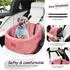 LuxusKollektion Hunde-Autositz, rutschfest, waschbar, pink, Small