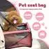 LuxusKollektion Hunde-Autositz faltbar, atmungsaktiv, waschbar, 40x32x24cm, rosa