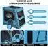 LuxusKollektion Faltbare Hundetransportbox Autorückbank 68x60x63cm, Kopfstützen-Gurt, Netztüren