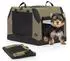 Petsfit Hundetransportbox faltbar, Kofferraum/Rückbank, Größe S, armeegrün