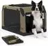 Petsfit Hundetransportbox faltbar, Kofferraum/Rückbank, Größe L, armeegrün