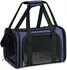 LuxusKollektion Faltbare Transporttasche für Katze & Hund, dunkelblau, 50x34x34cm, bis 5kg