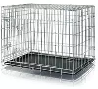 TRIXIE Transport-Gitter-Box silber, Gr. M-L, Ma&szlig;e: ca. 93 x 69 x 62 cm
