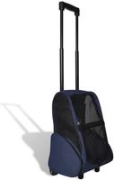 vidaXL Trolley f&uuml;r Haustiere 3-in-1 Faltbar Blau