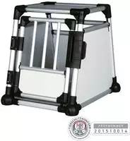TRIXIE 39344, TRIXIE Transportbox Aluminium silber/hellgrau Transportbox Gr&ouml;&szlig;e L -