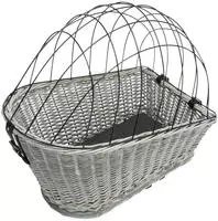 Trixie - Fahrradkorb Mit Gep&auml;cktr&auml;ger-gitter (weide/metall, 35 X 49 X 55 Cm), Farbe