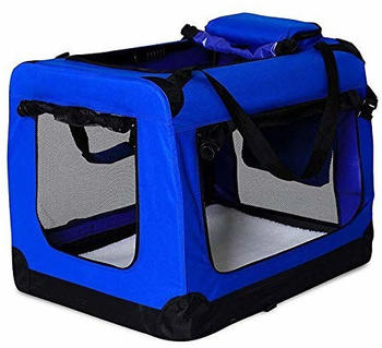 Dibea Hundetransportbox M blau