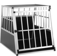 Hundetransportbox Aluminium Hundebox Kofferraum Robust Verschlie&szlig;bar Trapezf&ouml;rmig