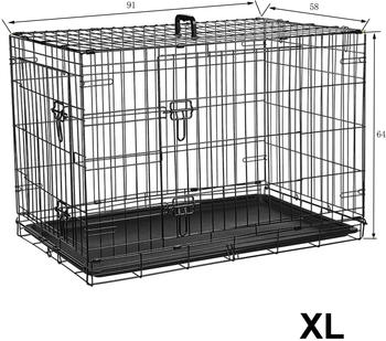 Ribelli Hundetransportbox pulverbeschichtet XL