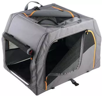 HUNTER Faltbare Transportbox mit Aluminium-Gestell S 61 x 46 x 43 cm anthrazit/orange