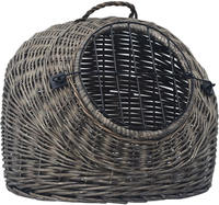 vidaXL Katzen-Transportkorb Grau 50x42x40 cm Nat&uuml;rliche Weide
