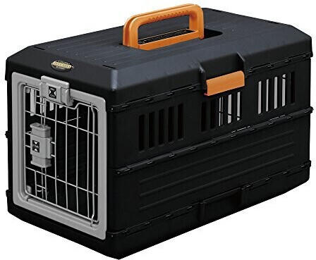 Iris Ohyama Faltbare Transportbox bis 12kg FC-550 schwarz/orange
