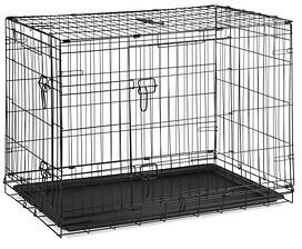 Relaxdays Hundekäfig für Zuhause 67,5x92x60,5cm schwarz
