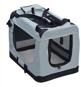 Wiltec Faltbare Transportbox f&uuml;r Haustiere M grau (63350)