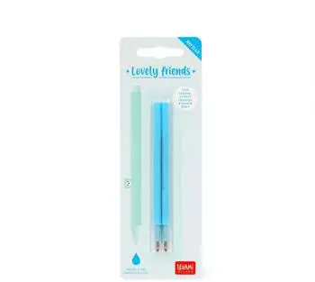 Legami 2er Set Ersatzpatronen f&uuml;r Gelstift - Lovely Friends sky blue