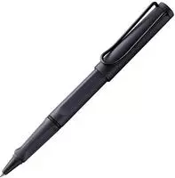 Lamy Tintenroller safari 6E2 steel black, Strichbreite 0,5mm, Schreibfarbe blau