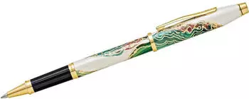 Cross Wanderlust Borneo Rollerball, Weißlack/Grün/Gold (AT0755-2)