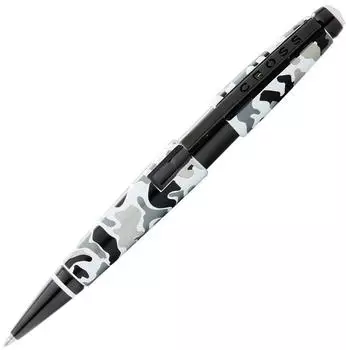 Cross Edge Camo Rollerball Schwarz/Weiß, PVD, Gel-Mine (AT0555-18)