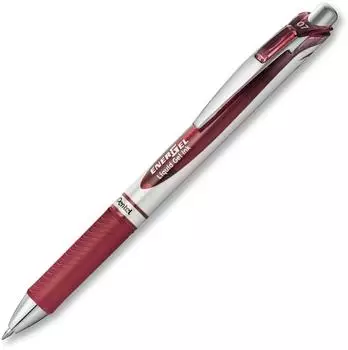 Pentel EnerGel XM BL77 Gelschreiber mit Druckmechanik, Burgunder (BL77-BGX)