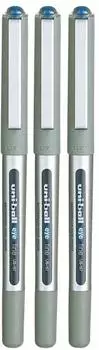 Mitsubishi Pencil Eye UB-157 Tintenroller Blau 0,7mm Medium, 3er-Pack (UB-157)