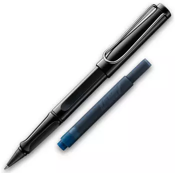 Lamy safari Tintenpatronenroller steel black