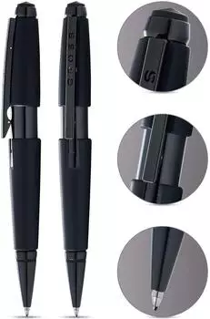 Cross Edge Rollerball Gelmine 0,4mm mattschwarz PVD (AT0555-11)